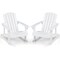 Outdoor Wooden Kid Adirondack Rocking Chair with High Back Slatted Seat